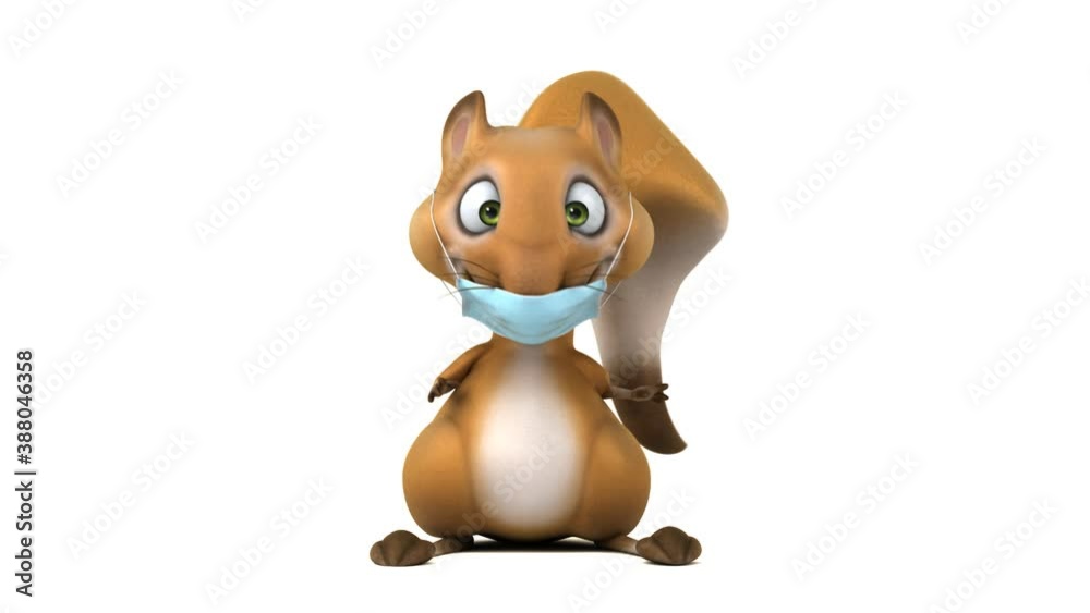 Fun squirrel with a mask Fun squirrel with a mask