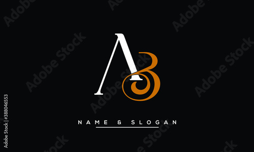 AB, BA, A, B  Abstract Letters Logo Monogram