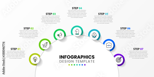 Infographic design template. Creative concept with 7 steps