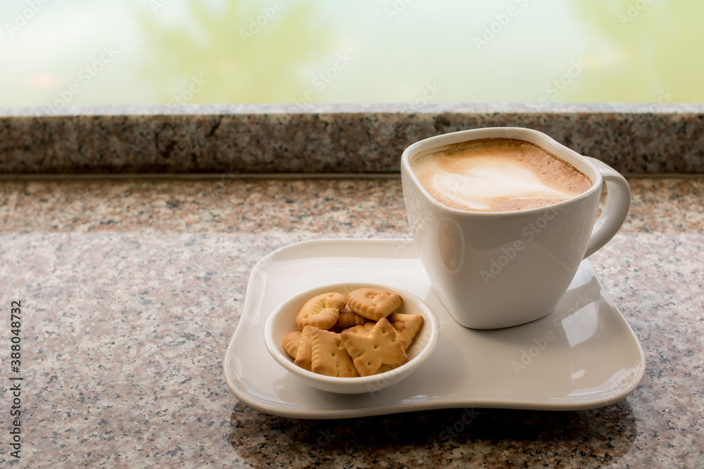 Hot coffee.