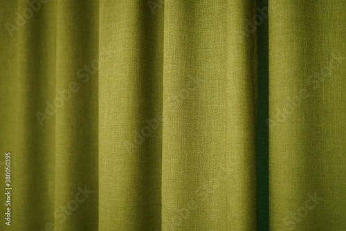 Assembled curtains. Design. Green
