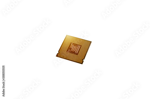 Image of cpu processor chip on a white background