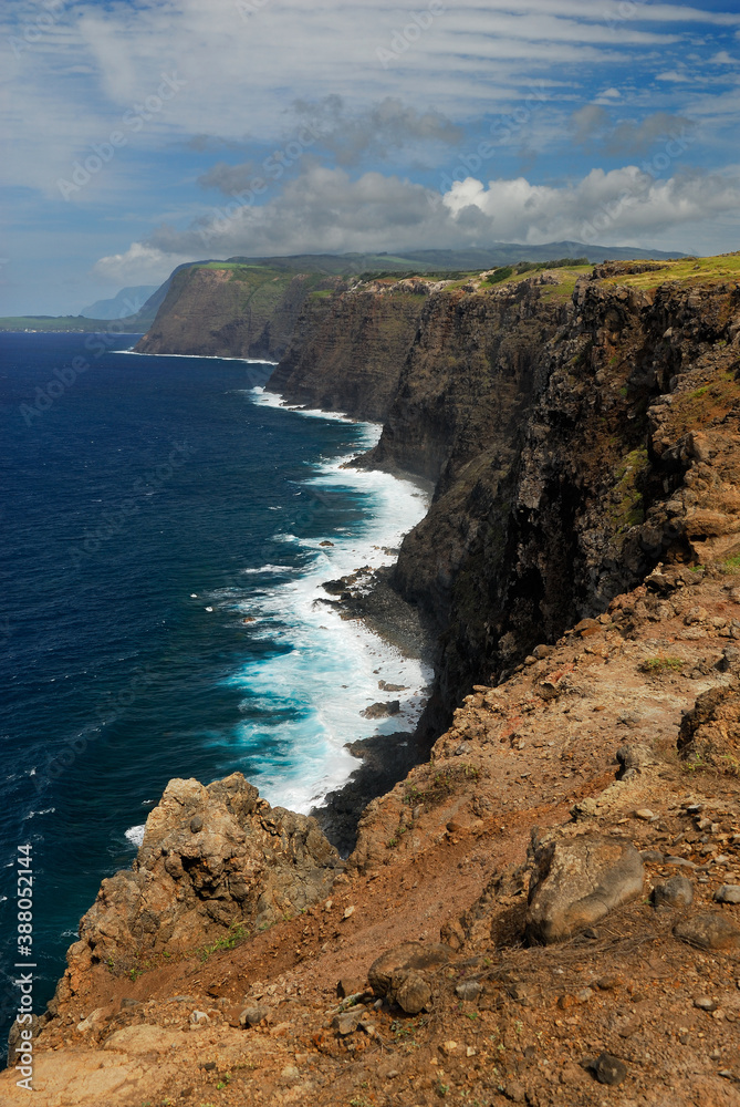 Portrait of north coast Molokai highest sea cliffs in the world Portrait of north coast Molokai highest sea cliffs in the world