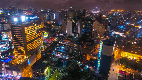 Photography Road, lights and sea at night.
Luanda city captured from the top