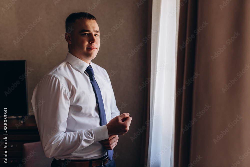 Groom's morning. The groom is preparing to meet the bride. Groom's morning. The groom is preparing to meet the bride.