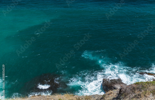 Black Sea rocky coast with breaking waves