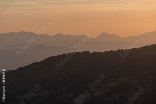 sunset in the mountains of southern Spain