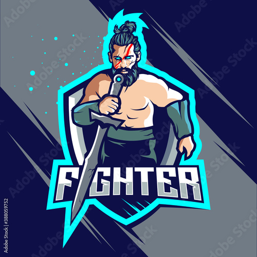 Fighter esport logo design