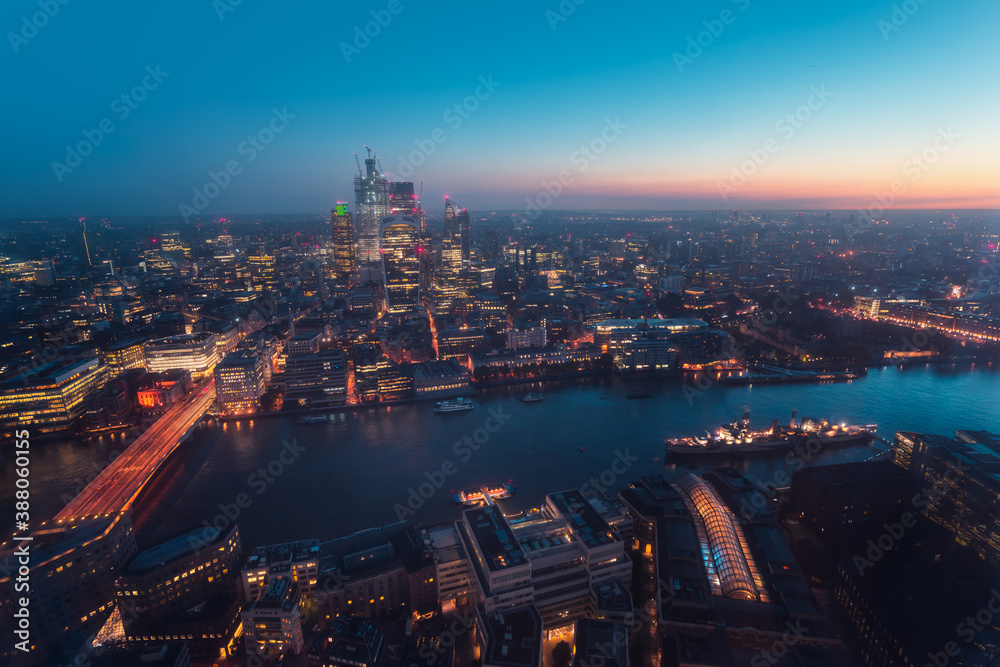Fototapeta premium London city area skyline, UK