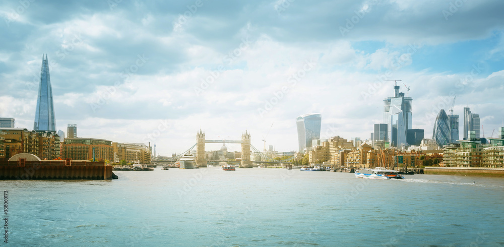 Panoramic view of London skyline, UK