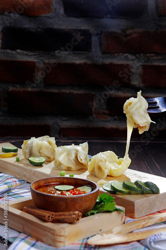 indonesian siomay with mozarella cheese