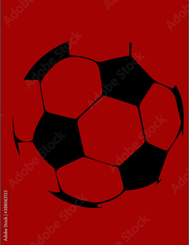 red soccer ball,soccer, ball, football, sport, game, white, isolated, play, illustration, black, team, 3d, sphere, competition, round, leather, sports, goal, object, soccerball, circle, flag, fun, equ photo