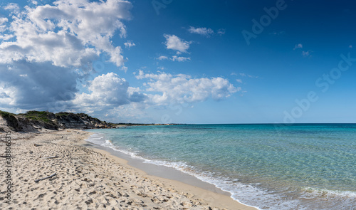 Beach hike to the Torre Guaceto in Apulia, Italy through the maritime nature reserve photo