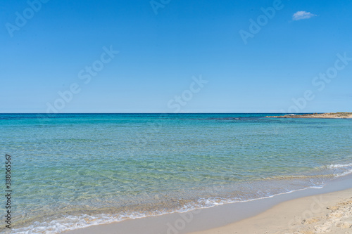 Beach hike to the Torre Guaceto in Apulia  Italy through the maritime nature reserve