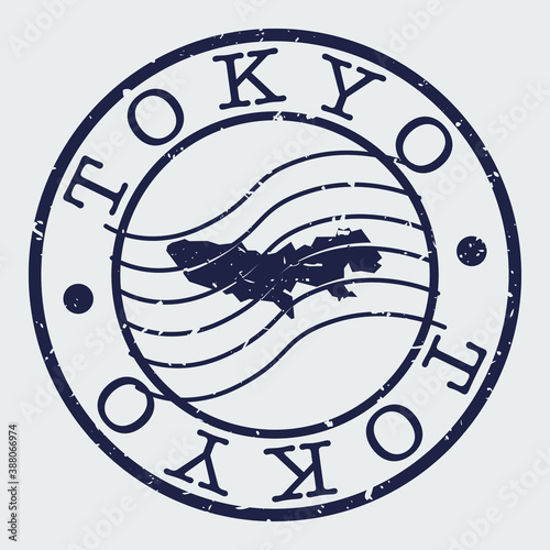 Canvas Print Tokyo, Japan Stamp Postal