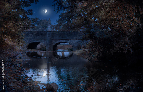 Brücke im Mondschein
