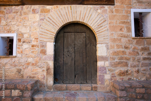 Old wood door from a medieval town in Spain.