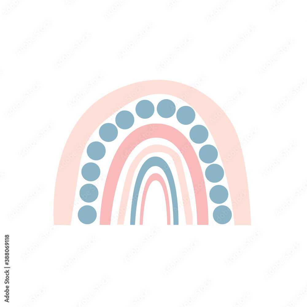 Baby cute Vector rainbow graphic illustration in cartoon scandinavian style isolated on white background for kids. Baby cute Vector rainbow graphic illustration in cartoon scandinavian style isolated on white background for kids.