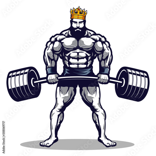 King bodybuilding and gym logo
