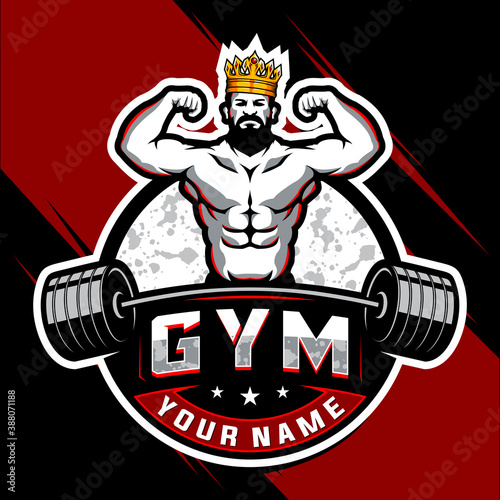 King bodybuilding and gym logo