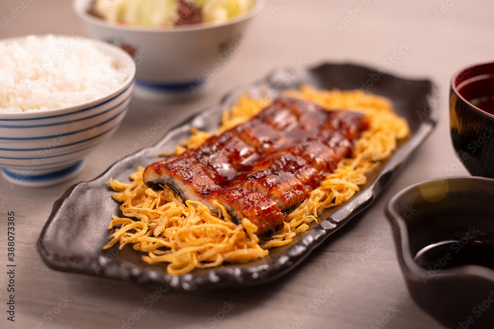 grilled unagi donburi japanese lunch set grilled unagi donburi japanese lunch set