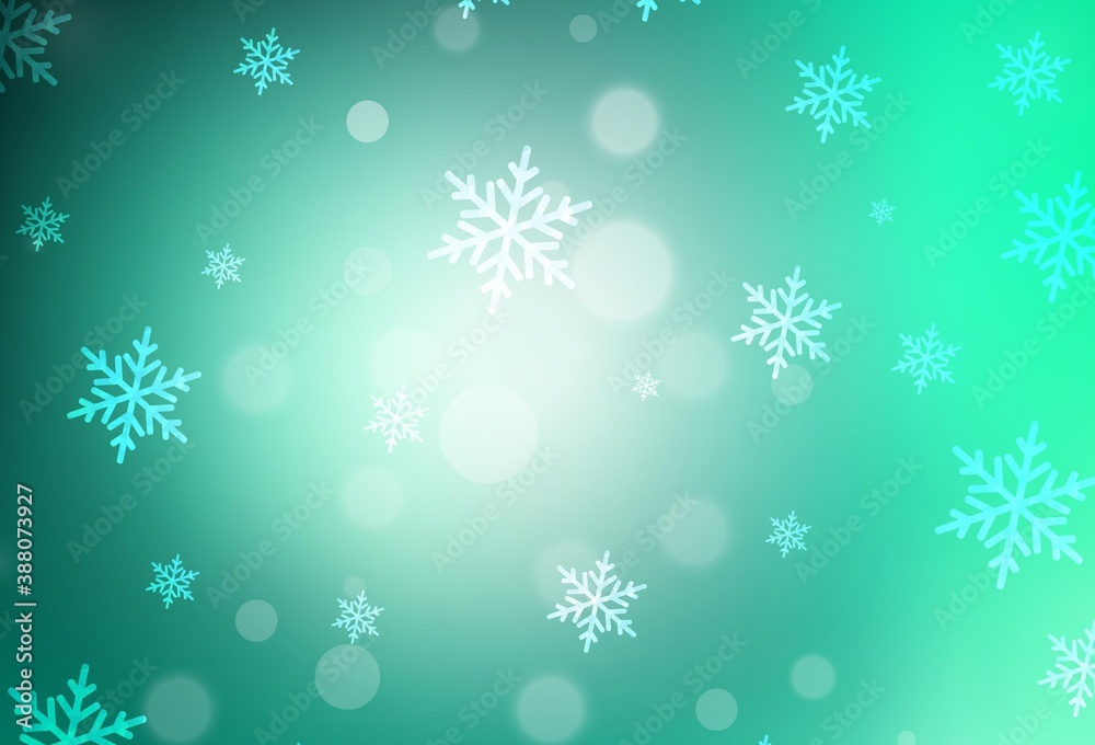 Light Green vector pattern in Christmas style.