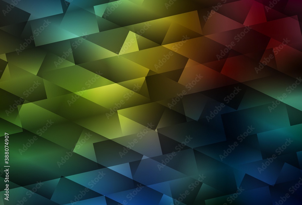 Fototapeta premium Dark Multicolor vector background in polygonal style.