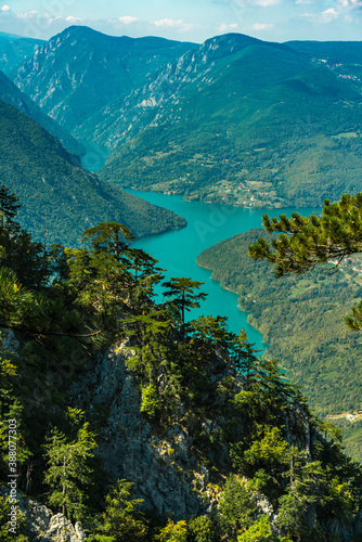 Perucac lake and river Drin...