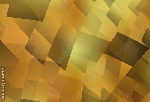 Dark Yellow vector pattern in square style.