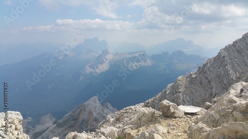 Italia Dolomity Góry Montagnes Clouds Chmury