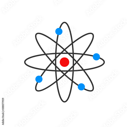 Nuclear energy symbol icon. Clipart image isolated on white background.