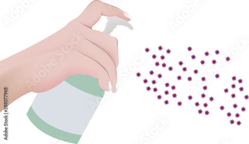 spraying disinfectant corona virus 19