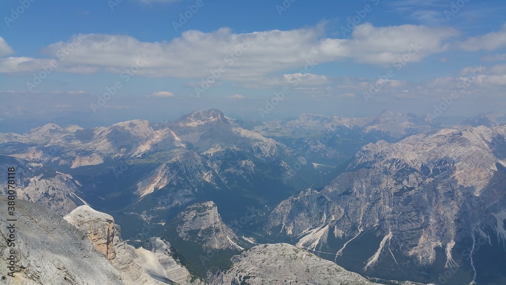 Fototapeta premium Italia Dolomity Góry Montagnes Clouds Chmury
