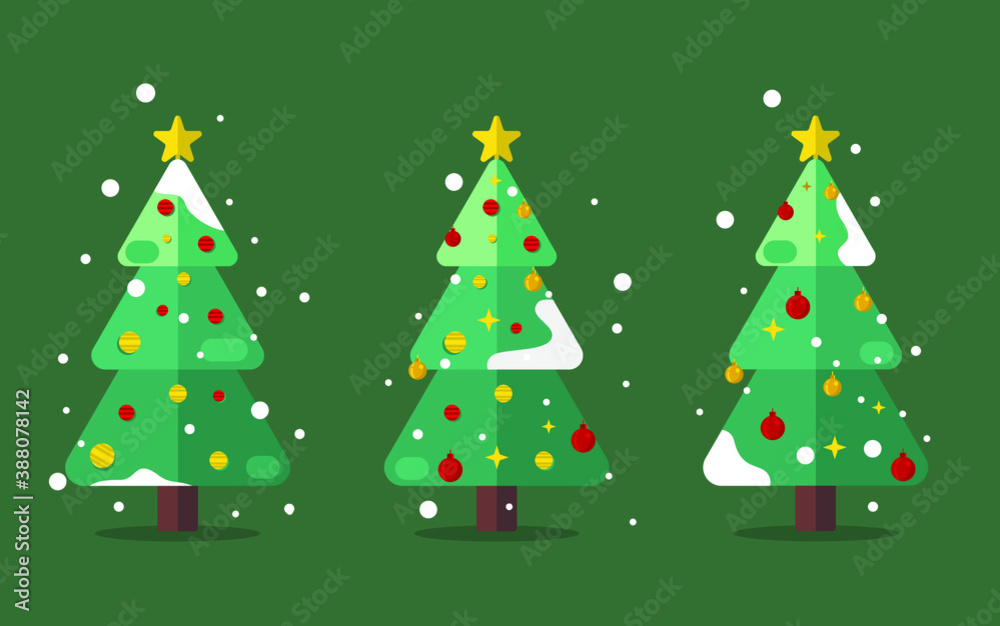 Christmas tree with gifts vector