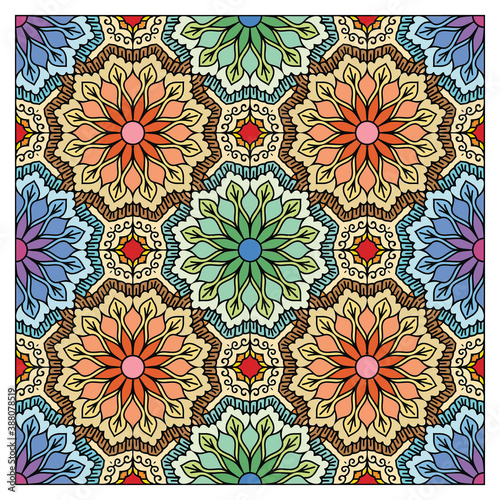 A Colorful Flower Pattern Illustration