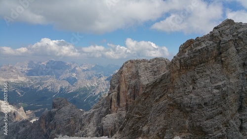 Italia Dolomity Góry Montagnes Clouds Chmury