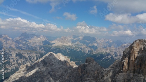 Italia Dolomity Góry Montagnes Clouds Chmury