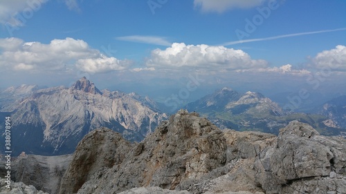 Italia Dolomity Góry Montagnes Clouds Chmury