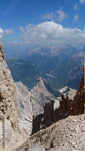 Italia Dolomity Góry Montagnes Clouds Chmury