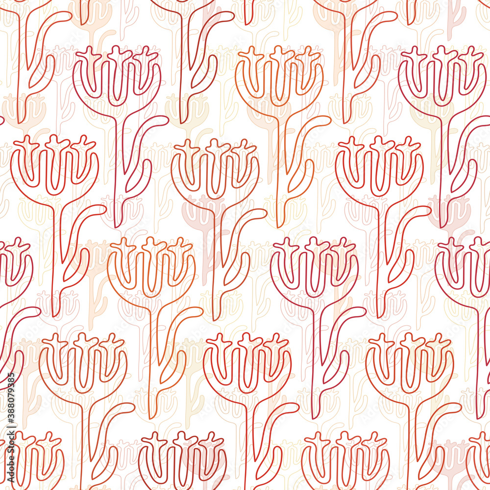 Seamless design flowers abstract pattern on white background. Hand-drawn floral large jpeg. Seamless texture for web, fabric, and print.