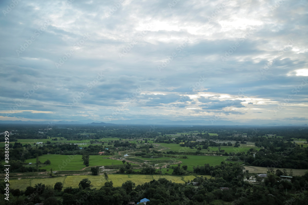 Aerial view of  landscape in UTHAI THANI,THAILAND.