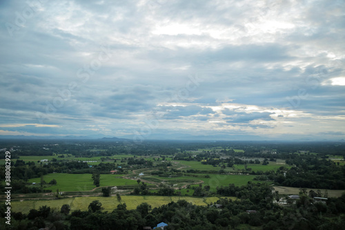Aerial view of  landscape in UTHAI THANI THAILAND.