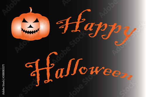 Happy Halloween with a scary pumpkin