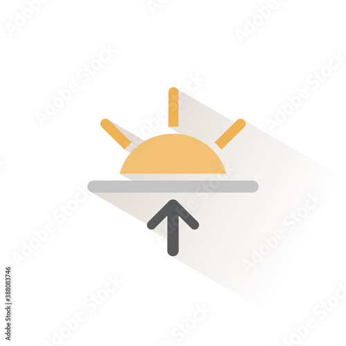 Sunrise. Isolated color icon. Weather vector illustration