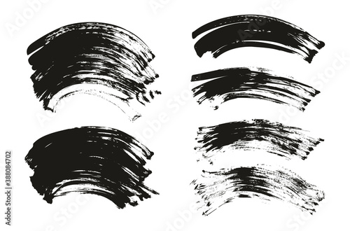 Flat Fan Brush Regular Curved Background Mix High Detail Abstract Vector Background Mix Set 
