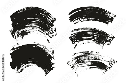 Flat Fan Brush Regular Curved Background Mix High Detail Abstract Vector Background Mix Set 