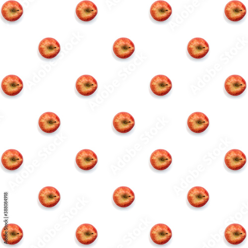 Seamless background with an apple. Tropical abstract background. Isolated.