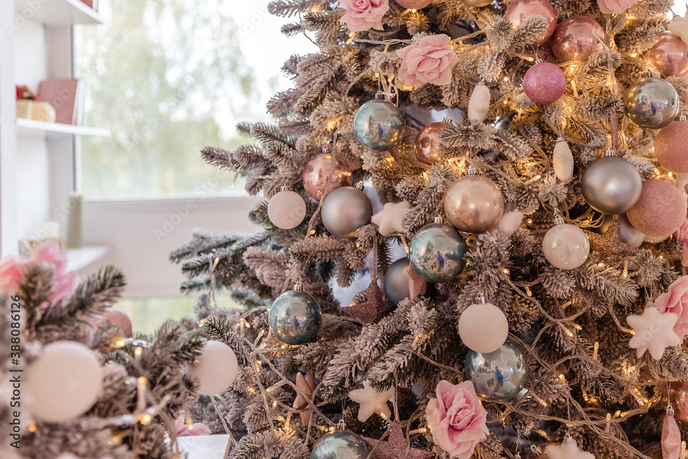Fototapeta premium christmas decoration on the beach