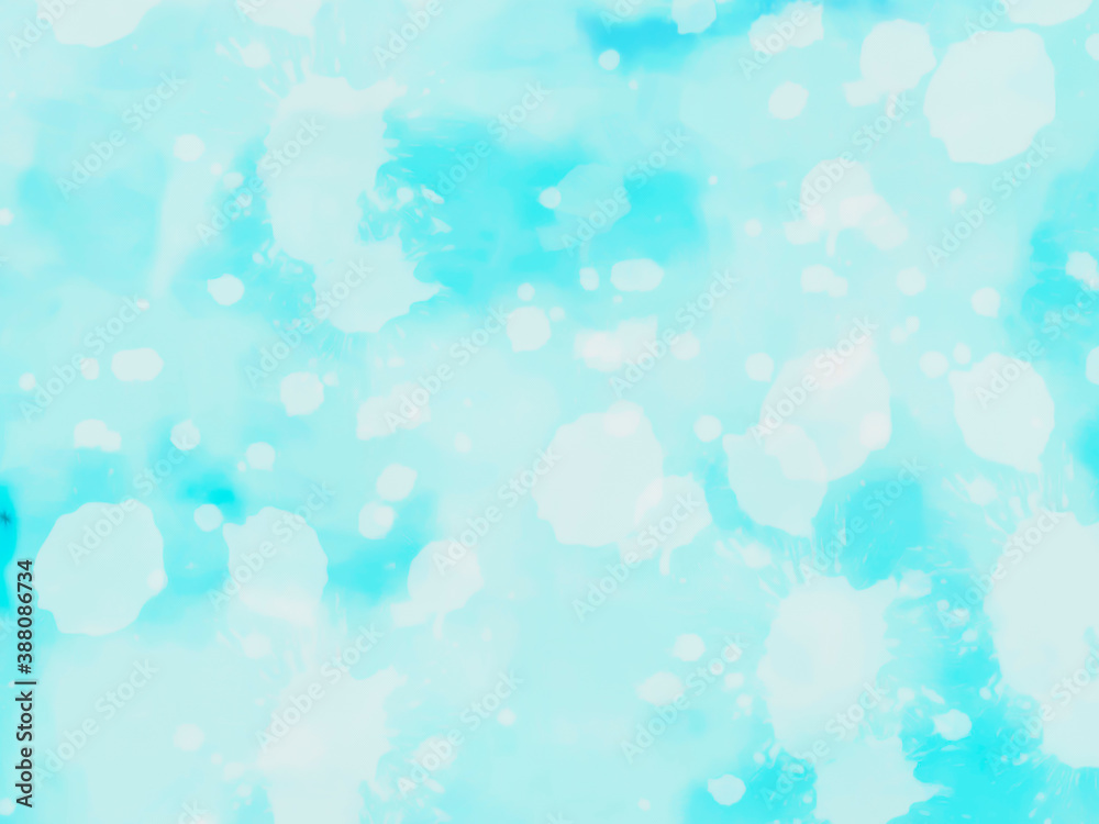 Pastel turquoise blue watercolor background abstract with real background