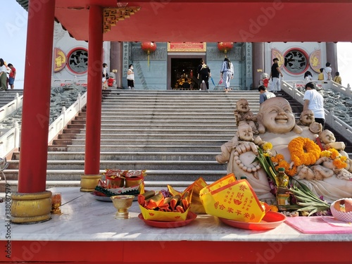 Happy chinese new year celebration at Wat Mangkon Kamalawat Thailand 26-01-2020